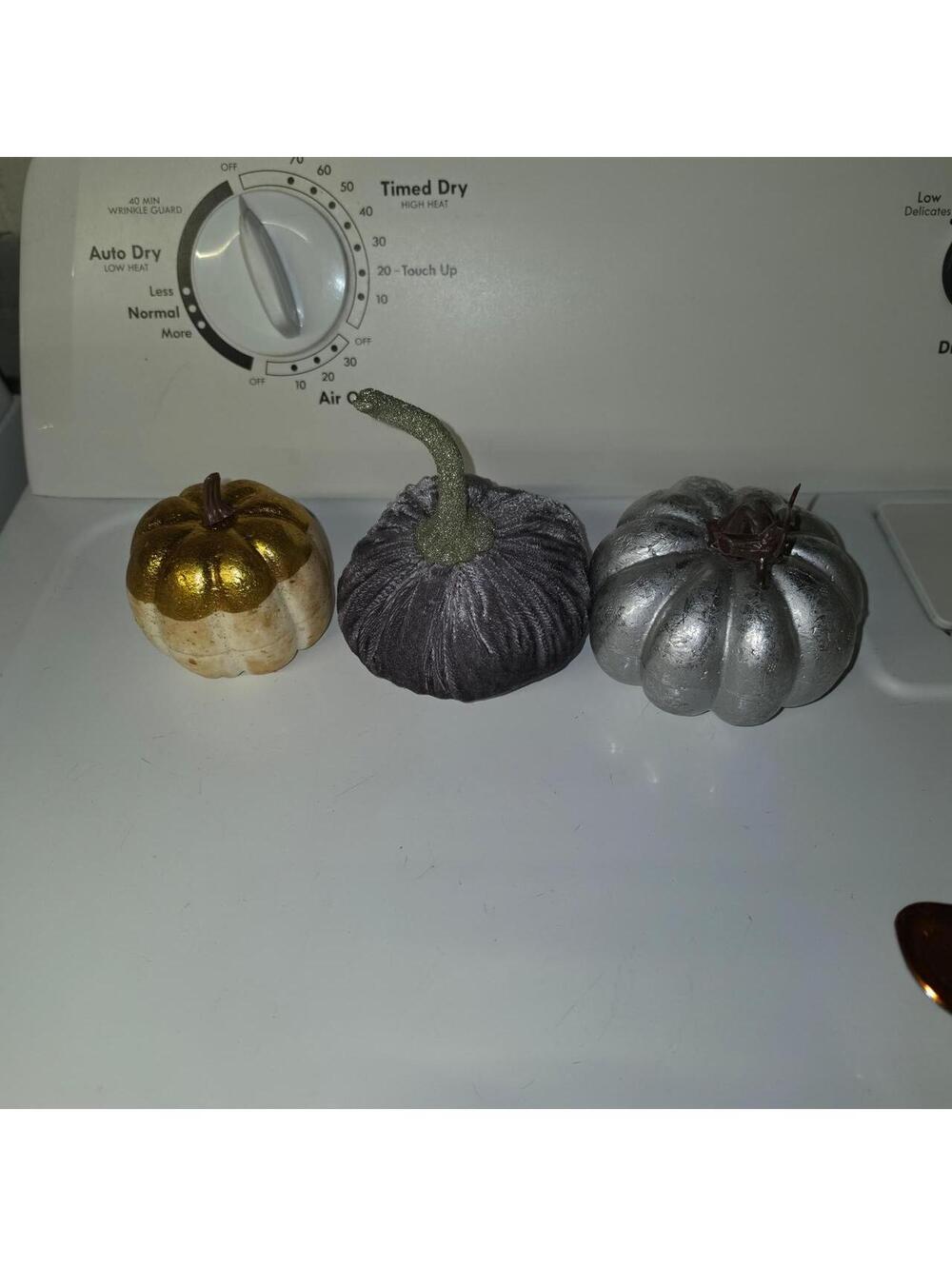 Gold and Silver pumpkin Decorations